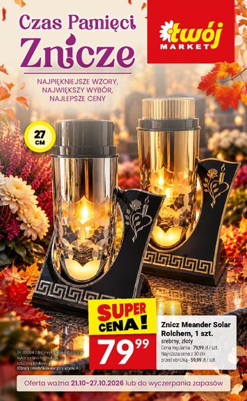 Gazetka Twoj Market - Twoj Market - Katalog zniczy od 21.10. do 27.10. - strona 1