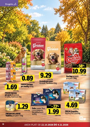 Leták FRESH - Fresh - Stredné a západné Slovensko od 22.10. do 04.11. - strana 38