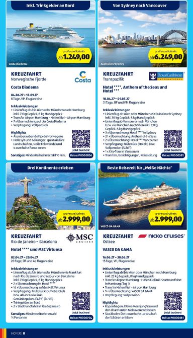 HOFER-Flugblatt - HOFER - Reisen Katalog gültig ab 30.09. bis 27.10. - seite 8