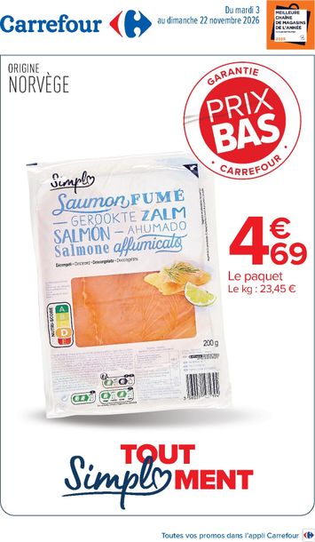 Catalogue Carrefour - Carrefour - Tout Simplement valable dès le 03/11 au 22/11 - page 1