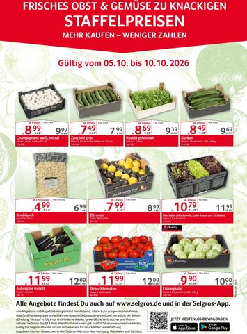 Prospekt Selgros - Selgros - Obst & Gemüse gültig ab 05.10. bis 10.10. - seite 1