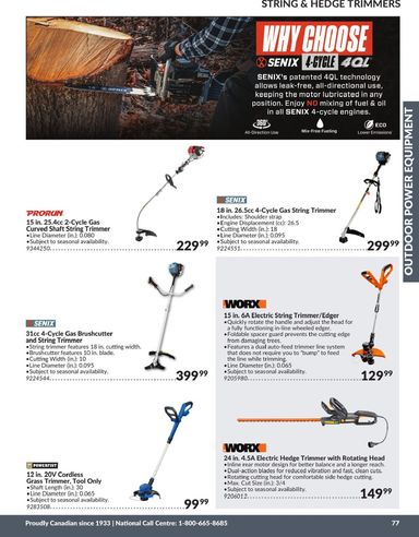 Flyer Princess Auto - Princess Auto - Outdoor Power Equipment valid since 04-21 until 12-31 - page 29