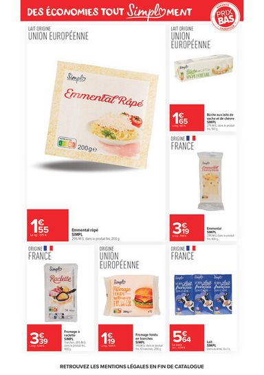Catalogue Carrefour Market - Carrefour Market - Premier Prix Simpl valable dès le 03/11 au 22/11 - page 4