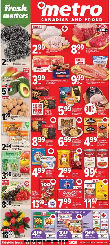 Flyer Metro - Metro - Ontario valid since 10-29 until 11-04 - page 1