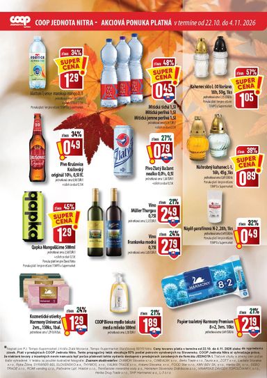 Leták COOP Jednota - COOP Jednota - Nitra od 22.10. do 04.11. - strana 3