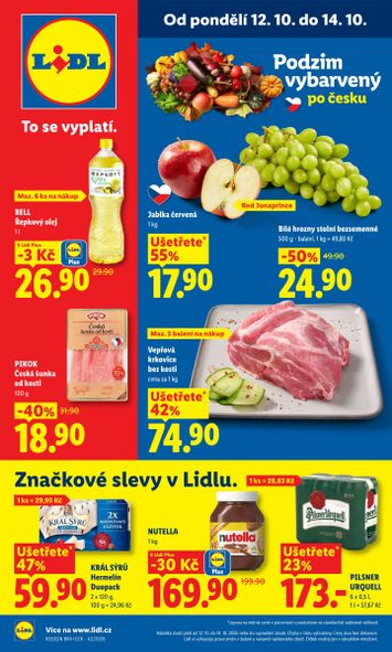 Leták Lidl - Lidl od 12.10. do 14.10. - strana 1