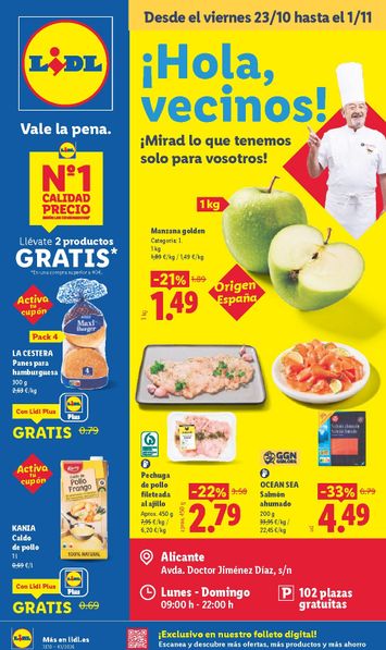 Folleto Lidl - Lidl - Alicante del 23/10 al 01/11 - página 1