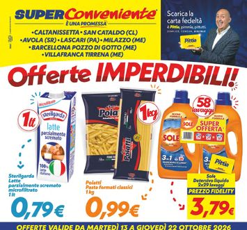 Volantino Super Conveniente - Super Conveniente - Avola/Caltanissetta/ Sancataldo/Barcellona/Milazzo/ Villafranca valido dal 13/10 al 22/10 - pagina 1