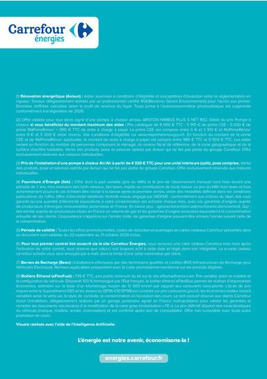 Catalogue Carrefour Market - Carrefour Énergies valable dès le 22/09 au 31/10 - page 20