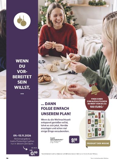 Prospekt Combi - Combi - Besondere Momente gültig ab 26.10. bis 29.11. - seite 16