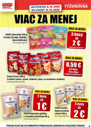 Leták COOP Jednota - COOP Jednota - Vranov nad Topľou od 08.10. do 14.10. - strana 4