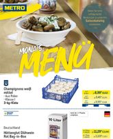 Metro - Monats-Menü-Prospekt gültig ab Donnerstag 01.10.2026
