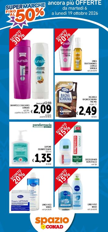 Volantino Spazio Conad - Spazio Conad - Ancora più offerte valido dal 06/10 al 19/10 - pagina 1