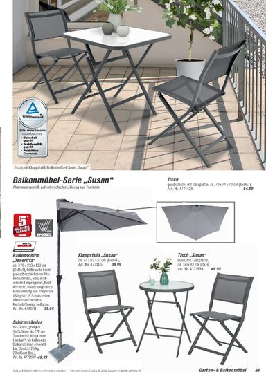 Prospekt toom - Toom - Gartenmöbel & Solar-Leuchten gültig ab 01.03. bis 31.12. - seite 61