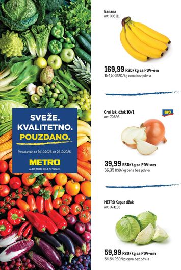 Katalog Metro - Metro - Sveže. Kvalitetno. Pouzdano. od 20.10 do 26.10 - strana 1