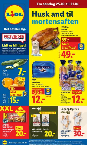 Brochurer Lidl - Lidl gyldig fra 25.10. til 31.10. - side 1