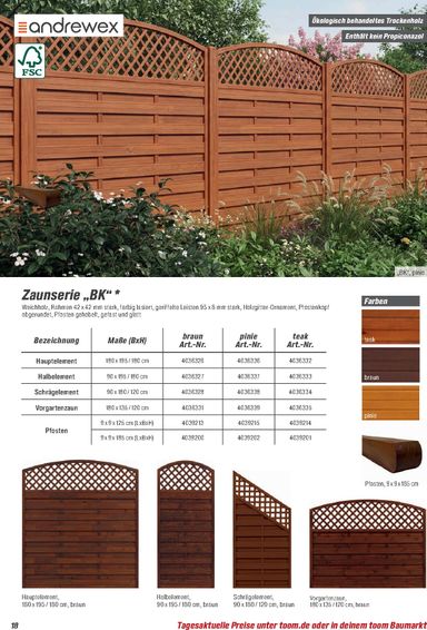 Prospekt toom - Toom - Zäune & Sichtschutz gültig ab 01.03. bis 31.12. - seite 18
