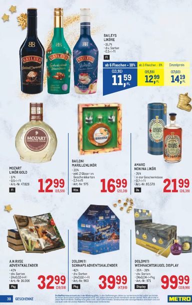METRO-Flugblatt - Metro - Weihnachtsdeko gültig ab 15.10. bis 24.12. - seite 30
