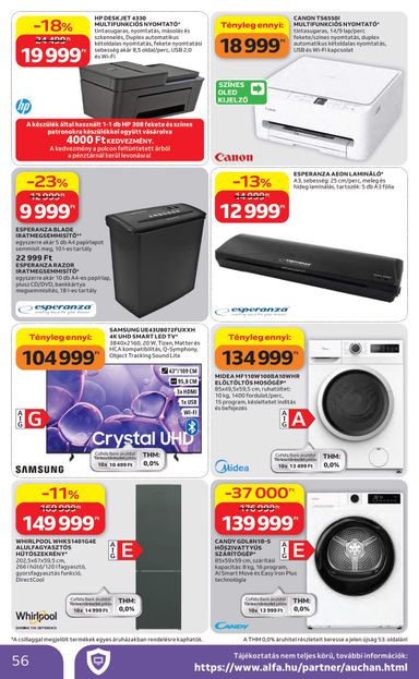 Akciós újság Auchan - Auchan Hipermarket érvényes 10.22.-tól 10.28.-ig - 56 oldal
