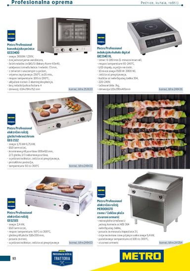 Katalog Metro - Metro - Poslovna rješenja - Trattoria vrijedi od 04.03. do 31.12. - stranica 93