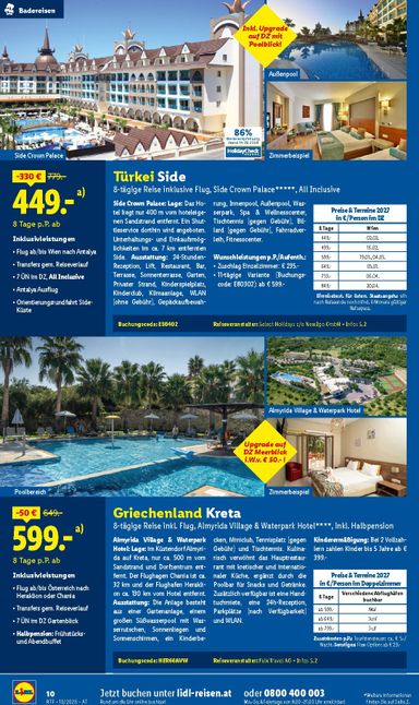 Lidl-Flugblatt - Lidl - Reise-Highlights gültig ab 14.10. bis 15.11. - seite 10