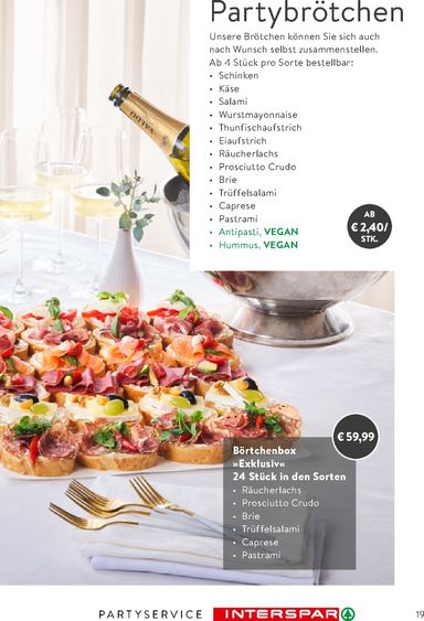 INTERSPAR-Flugblatt - INTERSPAR - Party Service gültig ab 01.03. bis 31.12. - seite 19