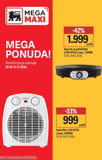 Katalog Maxi - Mega Maxi od 29.10 do 01.12 - strana 1
