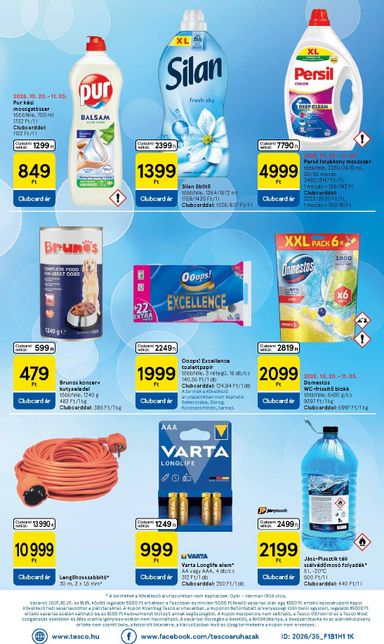 Akciós újság Tesco - Tesco szupermarket érvényes 10.29.-tól 11.04.-ig - 8 oldal