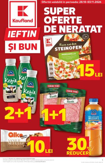Catalogul Kaufland - Kaufland - Ieftin si bun de la 28.10. până la 03.11. - pagina 1