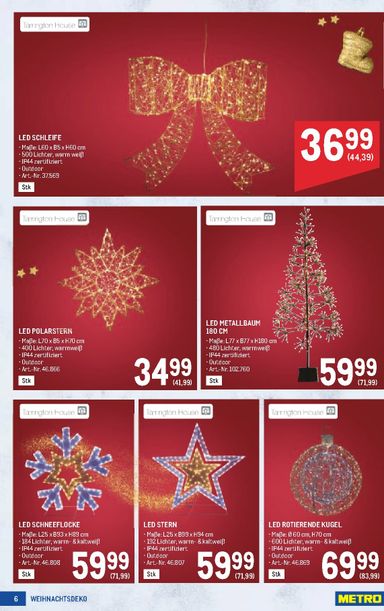 METRO-Flugblatt - Metro - Weihnachtsdeko gültig ab 15.10. bis 24.12. - seite 6