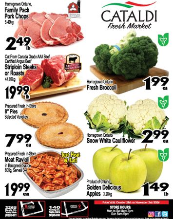 Flyer Cataldi Fresh Market - Cataldi Fresh Market valid since 10-28 until 11-03 - page 1