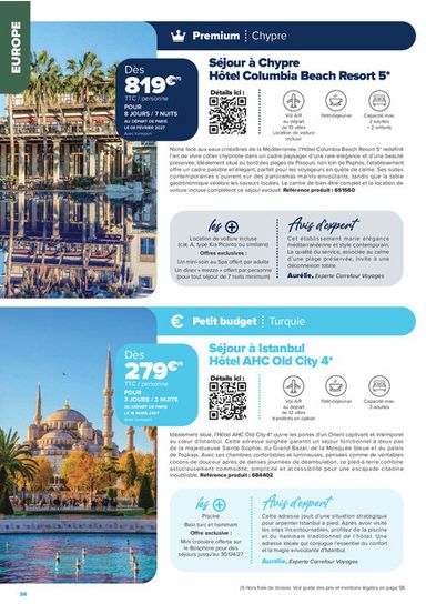 Catalogue Carrefour Market - Carrefour Market - Séjours & Circuits valable dès le 14/08 au 30/10 - page 56