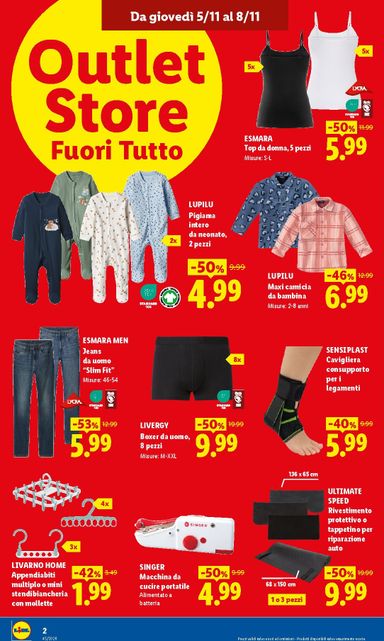 Volantino Lidl - Lidl - Outlet Store valido dal 05/11 al 08/11 - pagina 2