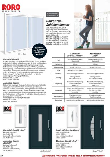 Prospekt toom - Toom - Baustoffe & Bauelemente gültig ab 01.03. bis 31.12. - seite 50
