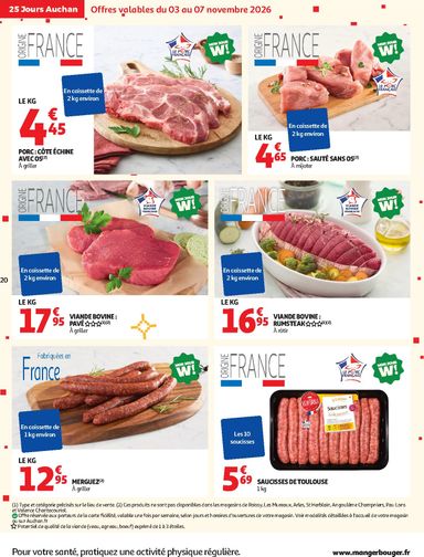 Catalogue Auchan - Auchan - 25 jours 2 hypers - Hypermarché valable dès le 03/11 au 08/11 - page 20