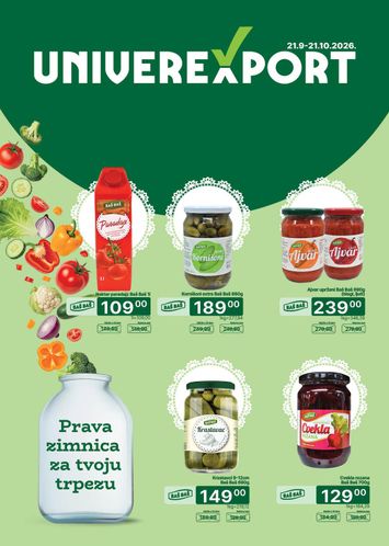 Katalog Univerexport - Univerexport - Zimnica za tvoju trpezu od 21.09 do 21.10 - strana 1