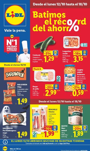 Folleto Lidl - Lidl del 12/10 al 18/10 - página 1