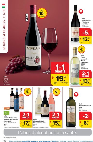 Folder Carrefour - Carrefour - Foire aux vins van 28/10 tot 09/11 - side 10