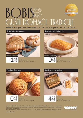 Katalog Tommy - Tommy - Bobis Super ponuda vrijedi od 08.10. do 14.10. - stranica 1