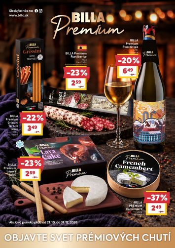 Leták Billa - Billa - Katalóg BILLA Premium od 21.10. do 31.12. - strana 1