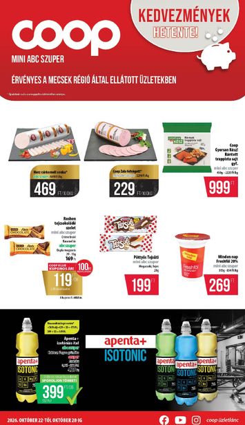 Akciós újság Coop - Coop - Mecsek érvényes 10.22.-tól 10.28.-ig - 1 oldal