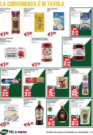 Volantino Pam - Pam - Occasioni Extra valido dal 22/10 al 04/11 - pagina 14