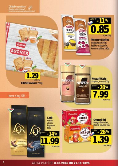 Leták FRESH - Fresh - Stredné a západné Slovensko od 08.10. do 21.10. - strana 8