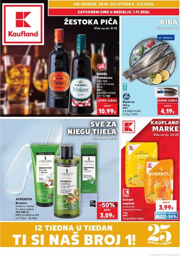 Katalog Kaufland - Kaufland - Ti si naš broj 1 vrijedi od 28.10. do 03.11. - stranica 1