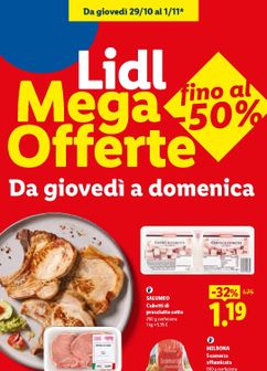 Volantini Lidl da giovedì 29/10