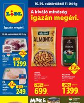 Lidl akciós újság, érvényes csütörtöktől 10.29.