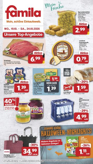 Prospekt Famila Nordwest - Famila Nordwest gültig ab 19.10. bis 24.10. - seite 1