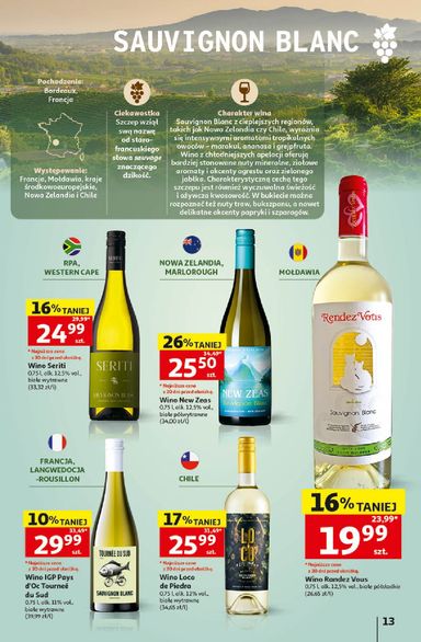 Leták Auchan Poľsko - Hipermarket Auchan Poľsko - Katalog Wino od 05.10. do 31.10. - strana 13