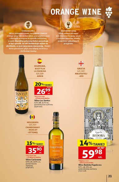Leták Auchan Poľsko - Hipermarket Auchan Poľsko - Katalog Wino od 05.10. do 31.10. - strana 21