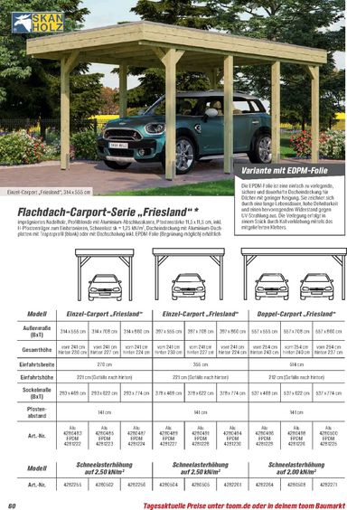 Prospekt toom - Toom - Gartenhäuser & Carports gültig ab 01.03. bis 31.12. - seite 60
